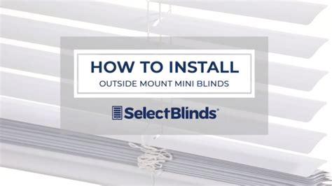 installing outside mount mini blinds